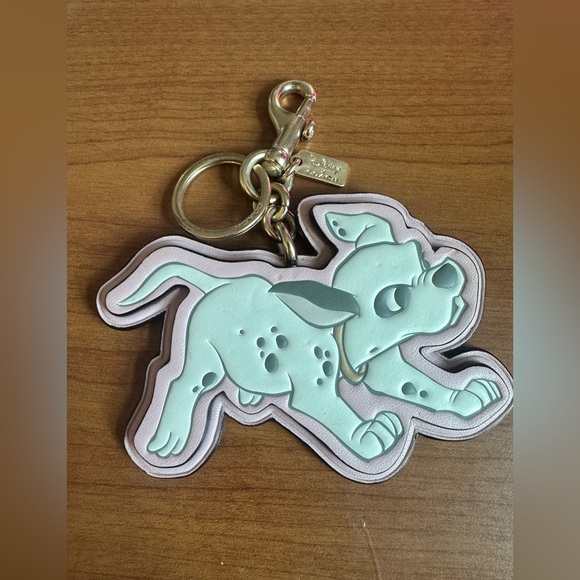 Disney X Coach 101 Dalmatian Dog Keychain Bag Charm - Picture 1 of 5